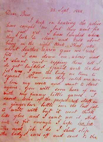 Dear Boss brief van Jack the Ripper
